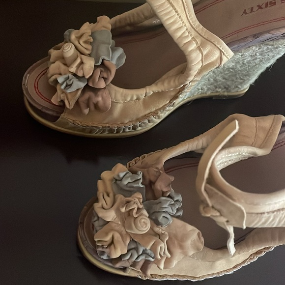 MISS SIXTY TAMARA LEATHER WEDGES SZ 38 WORN ONE TIME - Picture 5 of 15